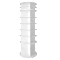 8-Tier Rotating Shoe Rack Tower, 360-Degree Spinning Shoe Display Organizer, Holds Up to 28 Pairs, 23.5" L x 23.5" W x 72" H, White(m-2)