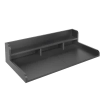 Washer Dryer Countertop with Non-slip Pads, Laundry Wood Shelf Topper with Edge, Double Layer Organizer, 54" L x 27.5" W x 12" H, Black(m-2)