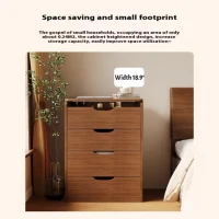 3-in-1 Vanity Desk with Flip Top Mirror, Compact Makeup Vanity Set with Visible Glass Desktop and 3 Drawers, 20" L x 16" W x 31.5" H, Walnut(m-5)