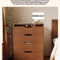 3-in-1 Vanity Desk with Flip Top Mirror, Dressing Table, Compact Makeup Vanity Set with Visible Glass Desktop, 23.5" L x 16" W x 31.5" H, Walnut(m-5)