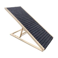 Dog Ramp with Extra Wide Non-Slip Rubber Surface, Foldable Pet Ramp for Bed, Adjustable Solid Wood Design, 39.5″ L x 16″ W x 23.5″ H, Natural(m-10)