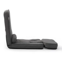 Folding Sofa Bed for living room, Built-in Lumbar Support, Gaming Floor Chair with 5-Position Back Support, 19" L x 62" W x 4" H, Grey(m-8)