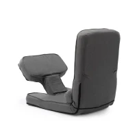 Folding Sofa Bed for living room, Built-in Lumbar Support, Gaming Floor Chair with 5-Position Back Support, 19" L x 62" W x 4" H, Grey(m-7)