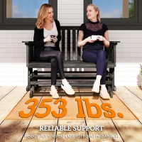 Outsunny 2-Person Patio Swing Glider Bench with Quick Drying Design and Wide Armrest, Wood Rocking Chair Loveseat for Backyard Garden Porch, Black(m-7)