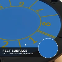 Soozier Foldable Poker Table Blackjack Texas Holdem Poker Game Table with Cup Holders, 47" Round, Black(m-4)