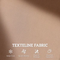 Outsunny Patio Double Glider Outdoor Steel Sling Fabric Gliding Bench Garden Swing Chair Heavy-Duty Porch Rocker Garden Loveseat Coffee Brown(m-6)