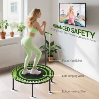 Soozier 45" Rebounder Trampoline for Adults, Mini Fitness Trampoline Bungee Rebounder with 5-Level Adjustable Handle(m-6)