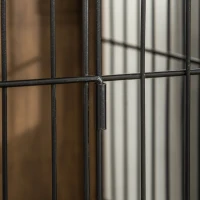 PawHut Wooden Dog Kennel, End Table Furniture with Lockable Doors, Small Size Pet Crate Indoor Animal Cage, Brown(m-8)