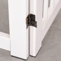PawHut 4 Panel Foldable Free Standing Pet Gate with Support Feet for Medium and Large Dogs, for Stairway, Doorway, Hallway(m-9)