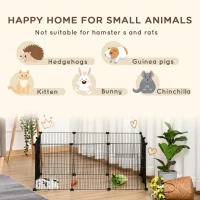 PawHut Small Animal Cage for Bunny, Guinea Pig, Chinchilla, Hedgehog, Portable Pet Enclosure with Door, 16 Panels(m-6)
