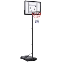 Soozier 5-7FT Basketball Hoop and Stand Backboard, Height Adjustable with Wheels for Youth Outdoor(m-2)