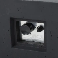 50,000 BTU Square MGO Fire Table with Modern Design, Modern Design with Lightweight Concrete, 40" L x 40" W x 12.5" H, Dark Grey(m-8)