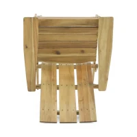 Solid Wood Folding Adirondack Chair Designed for Convenience, Acacia Patio Seating Ideal for Easy Storage, 30" L x 32" W x 37" H, Natural(m-9)