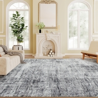 HOMCOM Area Rug for Living Room 8x10, Modern Abstract Machine Washable Rug, Non-Slip Carpet for Bedroom, Dining Room, Grey