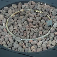 50000 BTU Octagonal Iron Fire Pit with Rust-Resistant Coating, Durable Iron, Built-in Propane Tank Space, 42" L x 42" W x 24" H, Black(m-8)