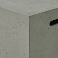 Modern MGO Tank Holder Side Table with Multi-functional Design, Lightweight Concrete for Durability, 16.5" L x 16.5" W x 20.5" H, Light Grey(m-5)