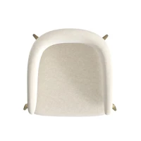 Set of 2 Modern Dining Chairs with Metal Frame for Long-Lasting Use, Fabric Upholstered with Curved Backrest, 24" L x 22" W x 31.5" H, Beige(m-6)