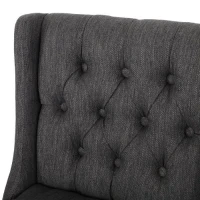 2 Sets of Modern Minimalist Bar Stool with Commercial Grade, Seat with Metal Legs and High-Density Fabric Seat, 19" L x 23.5" W x 44.5" H, Gray(m-6)