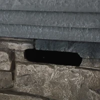 40000 BTU Stone Square MGO Fire Pit with Stylish Square Design, Built-in Tank Space, 32" L x 32" W x 24" H, Stone Gray(m-5)