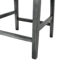 Contemporary Upholstered Counter Stool with Rubberwood Frame, Easy Assembly with Included Tools, 24" L x 23" W x 39.5" H, Light Grey(m-6)