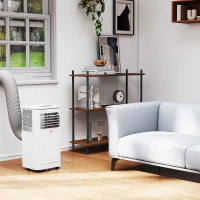 HOMCOM 8,000 BTU Portable Air Conditioner Fan w/ Remote for Rooms Up to 344 Sq. Ft., Evaporative Cooler AC Unit White(m-2)