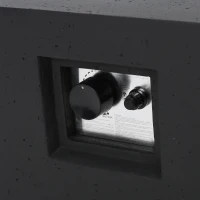 50,000 BTU Rectangle MGO Fire Table with Modern Design, Durable Iron Frame, No Assembly Required, 56" L x 26.5" W x 15" H, Dark Grey(m-7)