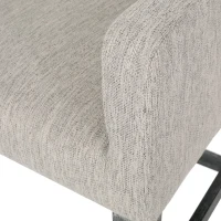 Set of 2 Upholstered Counter Stools with Durable Craftsmanship, Contemporary Style with Rubberwood Frame, 24×23×39.5 inch, Light Gray(m-5)