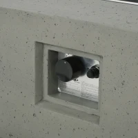 50,000 BTU Rectangle MGO Fire Table Perfect for Effortless Warmth, Modern Design with Iron Frame, 56" L x 26" W x 15" H, Light Gray(m-8)