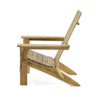 Solid Wood Folding Adirondack Chair Designed for Convenience, Acacia Patio Seating Ideal for Easy Storage, 30" L x 32" W x 37" H, Natural(m-8)