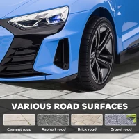 Aosom Electric Car for Kids, 12V Licensed Audi RS E-tron GT 3.1 MPH Kids Ride on Car, Ride-on Toy with Remote Control, 4 Suspension Wheels, Horn, Music, Lights, for Boys and Girls, Blue(m-9)