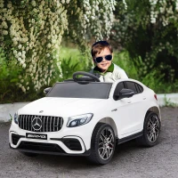 Aosom 12V Toddler Ride On Car with Remote Control, Mercedes Benz AMG GLC63S Coupe, Electric Car with 2 Speed, MP3 Player, Light, Horn, Songs, Suspension, White(m-10)