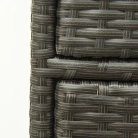 Outsunny 32" Poolside Rattan Wicker Patio Organizer Storage Cabinet Bathroom Storage w/ 3 Large Drawers Garden Outdoor(m-9)