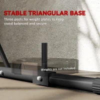Soozier Foldable Punch Bag Stand, Height Adjustable Heavy Bag Stand with Weighted Base, Free Standing for Home Gym, Stand Only(m-6)