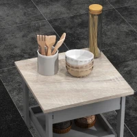 HOMCOM Kitchen Island Rolling Trolley Utility Serving Cart with Drawer  Grey(m-9)