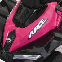 Aosom No Power 4 Wheels Ride on Toy for Kids, Foot To Floor Slider Toddler Ride-on Car with Music, Lightening, for 18-36 Months Pink(m-13)