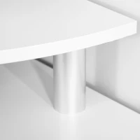 HOMCOM 35" L-Shaped Computer Desk with Monitor Stand and Open Shelves, Home Office Corner Desk Study Workstation for Small Space, White(m-10)