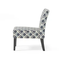 Contemporary Accent Chair with Clean Lines and Rubberwood Tapered Legs, Upholstered Seating for Living Room, 22.5'' L x 29.5'' W x 32'' H, Blue(m-9)