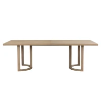 95" Modern Dining Table with U-Shaped Trestle Base, Seats 8 Comfortably, Dining Desk Perfect for Gatherings, 95" L x 39" W x 30" H, Natural Ash(m-6)