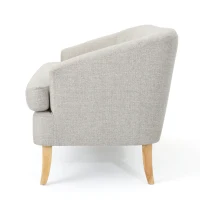 Mid-Century Modern Loveseat with Flared Legs and High-Density Foam, 2-Seater Sofa for Living Room, 49" L x 29.5" W x 31" H, Beige(m-8)