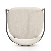 Set of 2 Modern Dining Chairs with Iron Frame and Gold Accent, Dining Seats for Ultimate Comfort and Style, 23" L x 22" W x 31.5" H, Beige+Black(m-9)
