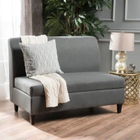 Modern Loveseat with Storage, High-Density Foam and Durable Wood Frame, 2-Seater Sofa for Living Room, 47" L x 30" W x 35" H, Charcoal(m-1)