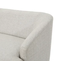 Mid-Century Modern Loveseat with Flared Legs and High-Density Foam, 2-Seater Sofa for Living Room, 49" L x 29.5" W x 31" H, Beige(m-5)