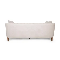 3-Seater Contemporary Sofa with Button Tufted Diamond Stitching, Daybed Perfect for Living Room, 84.5'' L x 33.5'' W x 33.5'' H, Beige(m-8)