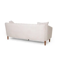 3-Seater Contemporary Sofa with Button Tufted Diamond Stitching, Daybed Perfect for Living Room, 84.5'' L x 33.5'' W x 33.5'' H, Beige(m-9)