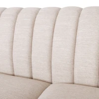 3-Seater Contemporary Sofa with Button Tufted Diamond Stitching, Daybed Perfect for Living Room, 84.5'' L x 33.5'' W x 33.5'' H, Beige(m-5)