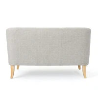 Mid-Century Modern Loveseat with Flared Legs and High-Density Foam, 2-Seater Sofa for Living Room, 49" L x 29.5" W x 31" H, Beige(m-9)