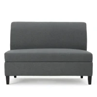 Modern Loveseat with Storage, High-Density Foam and Durable Wood Frame, 2-Seater Sofa for Living Room, 47" L x 30" W x 35" H, Charcoal(m-6)