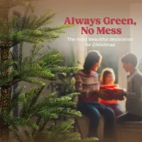HOMCOM 7 ft Artificial Fir Pencil Christmas Tree, Hinged Xmas Tree with 646 Branch Tips and Metal Stand, Easy Assembly, Green(m-4)