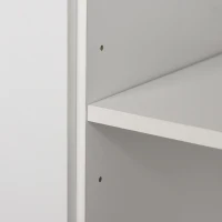 HOMCOM Freestanding Kitchen Buffet with Hutch Storage Organizer with 2 Door Cabinets, 3 Drawers and Open Countertop, Adjustable Shelf for Dining Room Pantry, White(m-11)