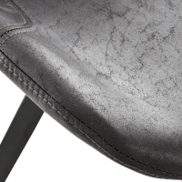 HOMCOM Set of 2 Microfiber Cloth Bar Stools, Multi-functional Kitchen Stools, Bar Chair with Metal Leg Padded Cushion Seat for Dining, Black(m-11)